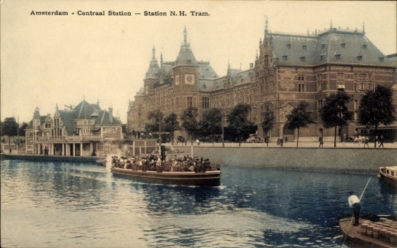 Ak Amsterdam Nordholland Niederlande, Hauptbahnhof