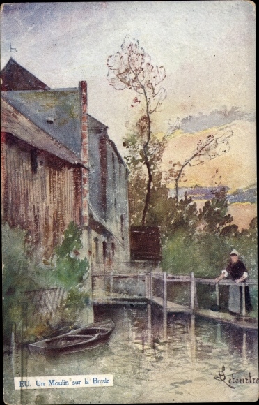 Artist Postcard Reteurtre, Eu Seine Maritime, A Mill on the Bresle