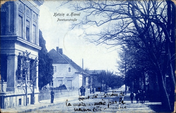 Postcard Ketzin on the Havel, Paretzerstrasse