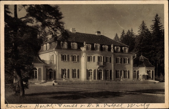 Postcard Geiselgasteig Grünwald in the district of Munich Upper Bavaria, house Larisch