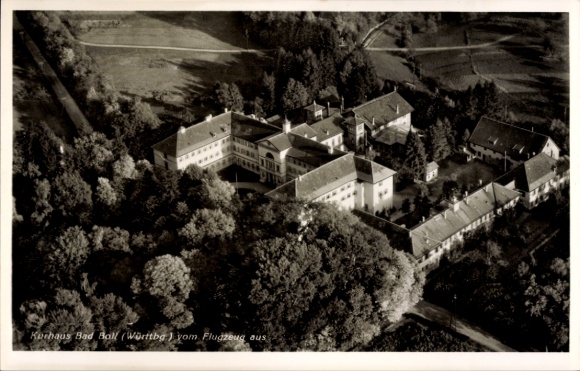Ak Bad Boll in Württemberg, Kurhaus, Fliegeraufnahme