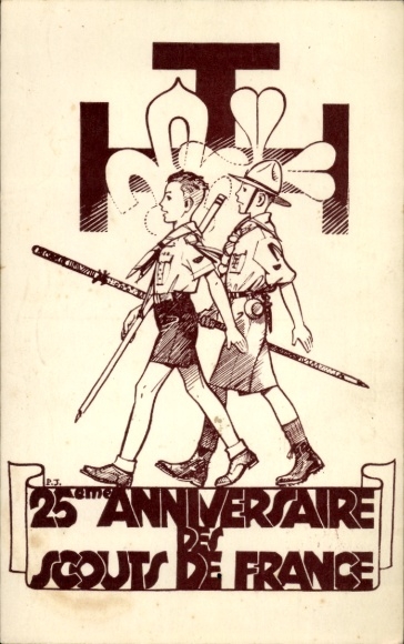Ak Französische Pfadfinder, 25. Jubiläum
