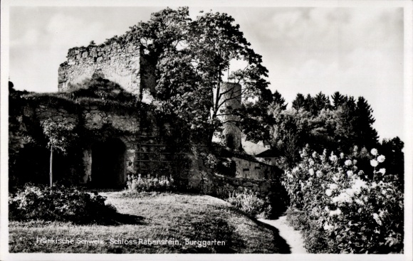 Postcard Raben Rabenstein in Fläming, Rabenstein Castle, Castle Garden