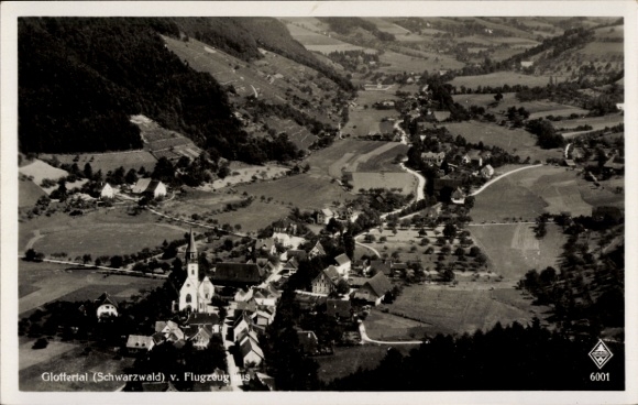 Ak Glottertal im Schwarzwald, Fliegeraufnahme
