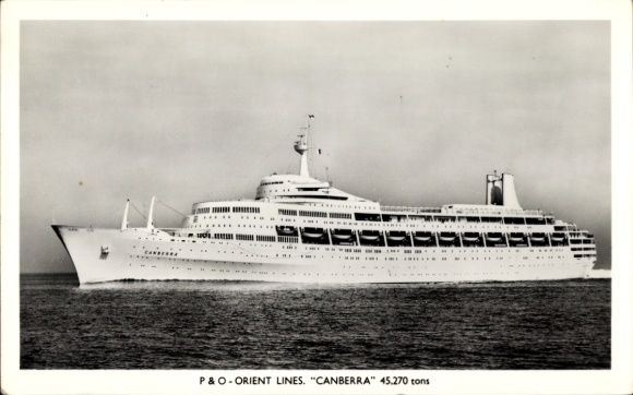 foto Ak Steamer Canberra, stoomschip, P&O