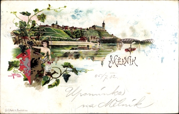Artysta lito Mělník Czechy Środkowe, miasto, herb