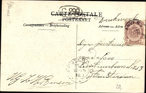 Postcard Contich Kontich Flandern Antwerp, railway accident, accident de chemin de fer 1908, locomotive