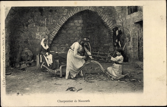Postcard Nazareth Nazareth Israel, carpenter