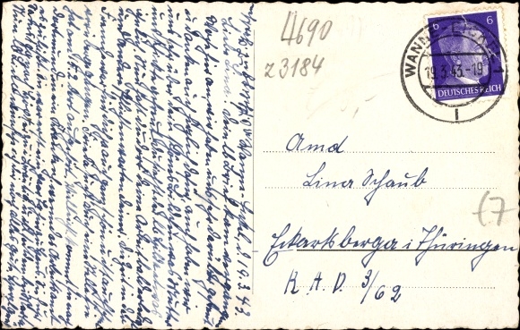 Postcard Wanne Eickel Herne in the Ruhr area, Hindenburgstrasse and Stadtsparkasse
