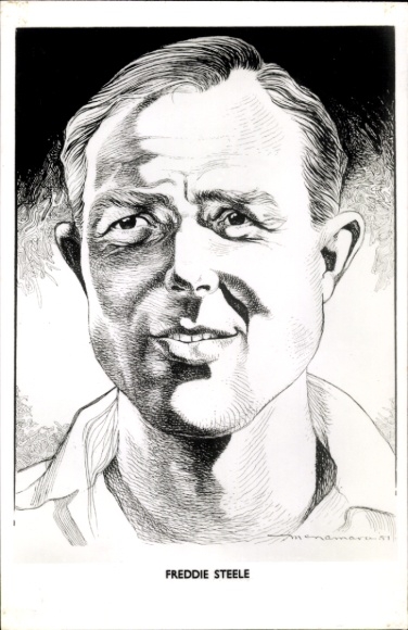 Artist Postcard Boxer Freddie Steele, portrait