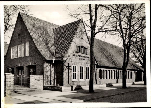 Ak Elmshorn in Sleeswijk-Holstein, Nieuw-Apostolische Kerk, algemeen beeld