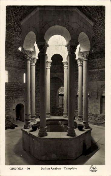 Ak Gerona Girona Katalonien, Baños Arabes, Templete