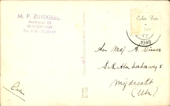 Postcard Tilburg Noord-Brabant Nederland, station