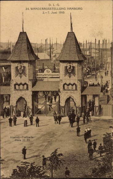 Ak Hamburg, DLG 24e rondreizende tentoonstelling 1910, Duitse Landbouwvereniging