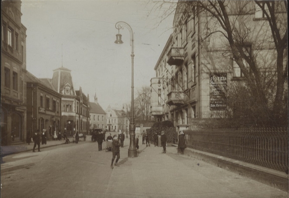 Original photo of Rheine in Münsterland, NRW, Bahnhofstraße, around 1900