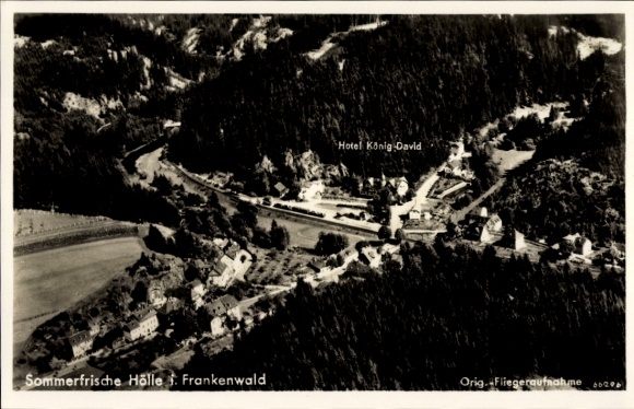 KP Hölle Naila w Górnej Frankonii, zdjęcie lotnicze, widok na Höllental