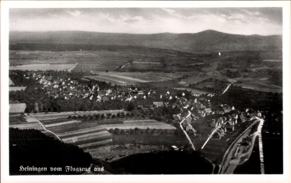 Postcard Heiningen Göppingen in Württemberg, aerial photograph