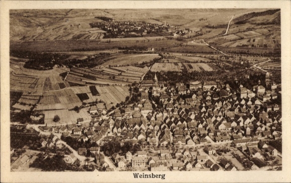 KP Weinsberg w powiecie Heilbronn, zdjęcie lotnicze