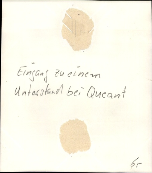 Photo Quéant Pas de Calais, entrance to a shelter, World War I