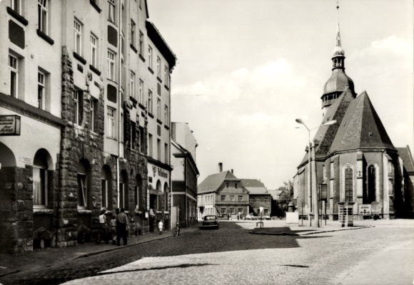 Ak Markranstädt in Sachsen, Platz des Friedens, Kirche