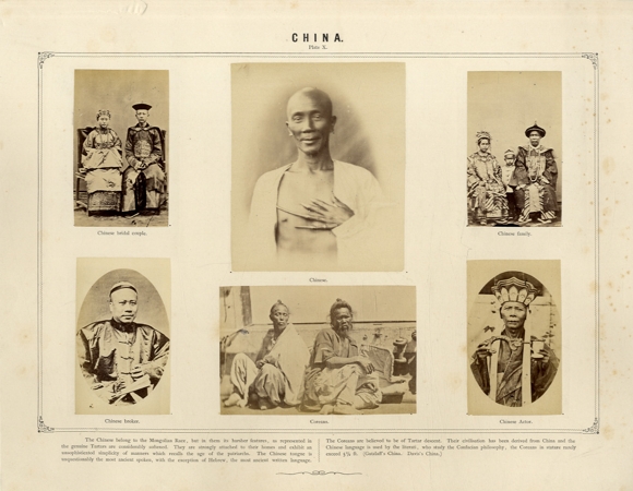 China Korea. Six rare ethnographic original photos, around 1870
