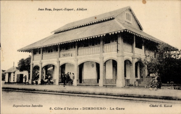 Ak Dimbokro Cote d'Ivoire Elfenbeinküste, La Gare, Bahnhof