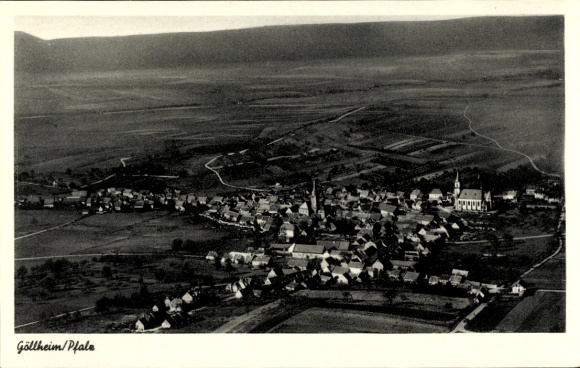Ak Göllheim in der Pfalz, Fliegeraufnahme