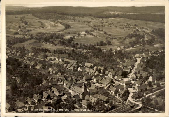 Postcard Kleinsteinbach Pfinztal am Kraichgau, aerial photograph