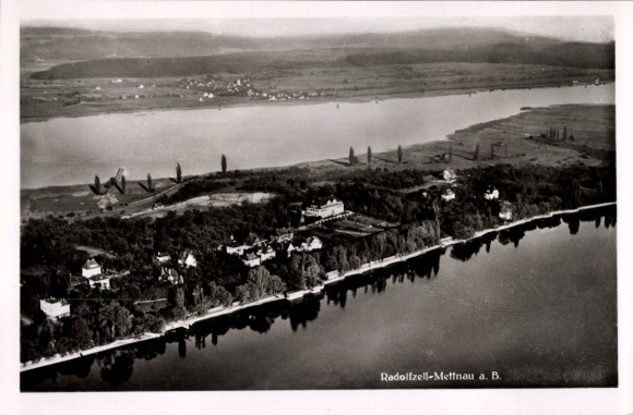 Ak Mettnau Radolfzell am Bodensee, luchtfoto