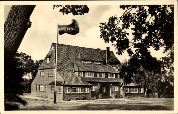 Postcard Worpswede in Lower Saxony, youth hostel