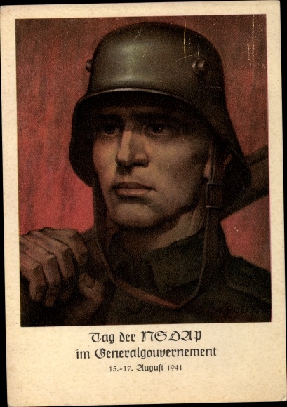 Artist Postcard Kraków Kraków Poland, Day of the NSDAP in the General Government 1941