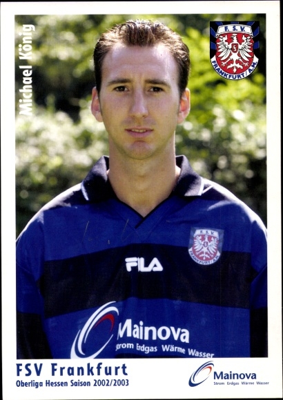 Autogrammkarte Fußballer Michael König, FSV Frankfurt, Autogramm