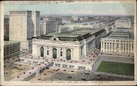 Postcard New York City USA, New Grand Central Terminal Station