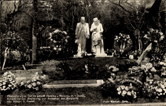 Ak Osek Ossegg Reg. Aussig, Denkmal zum Andenken an die Bergleute von Nelson III