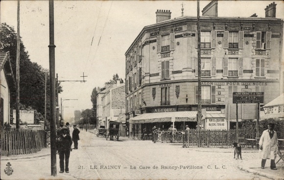 Postcard Pavillons du Raincy Seine-Saint-Denis, train station