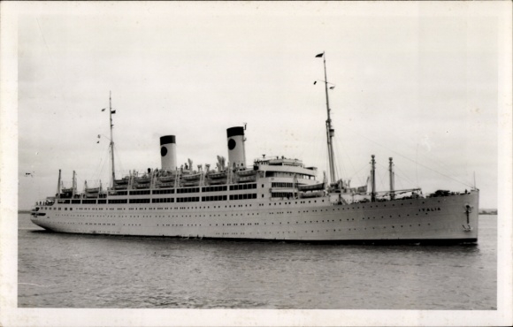 Ak Steamship Italia van de Home Lines, zicht stuurboord