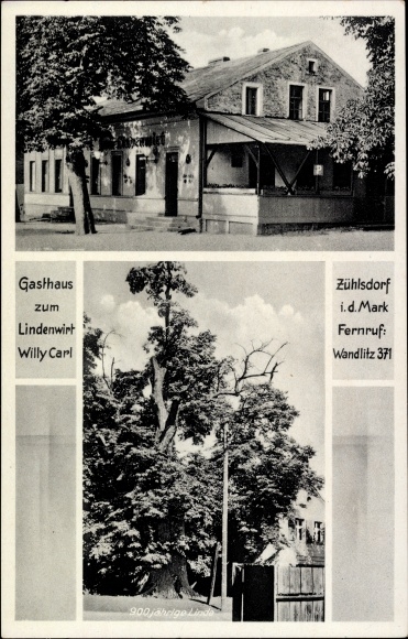 Ansichtkaart Zühlsdorf Mühlenbecker Land Oberhavel, Gasthaus zum Lindenwirt