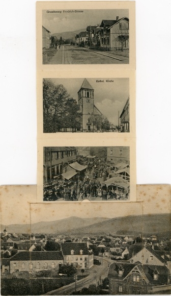 Leporello PC Achern in Baden Black Forest, Catholic Church, Grand Duke Friedrich-Strasse
