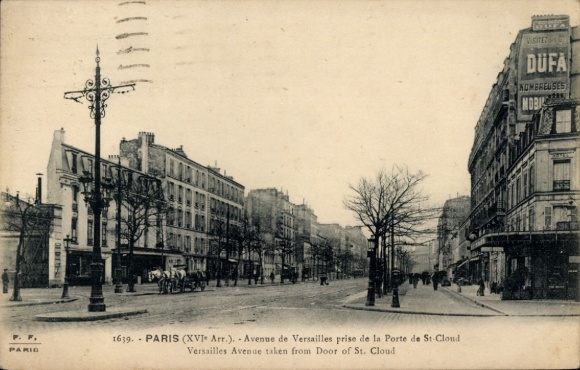 Ansichtkaart Parijs XVI, Avenue de Versailles, Porte de St-Clond