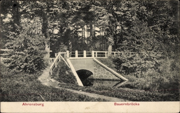 Ak Ahrensburg in Schleswig Holstein, Bauernbrücke