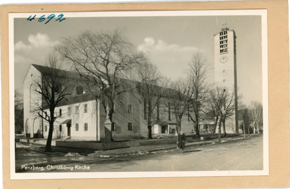 6 glass negatives Penzberg in Upper Bavaria, chapel, various views, church
