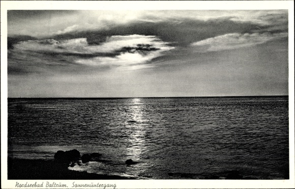 Postcard Baltrum, sunset