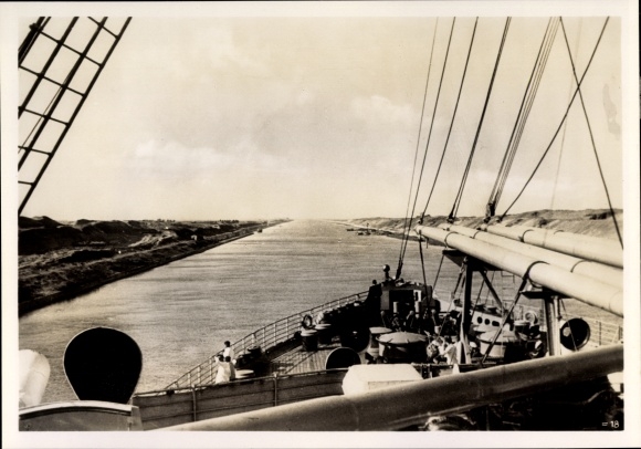 Photo Egypt, ship on the Suez Canal, January 1941