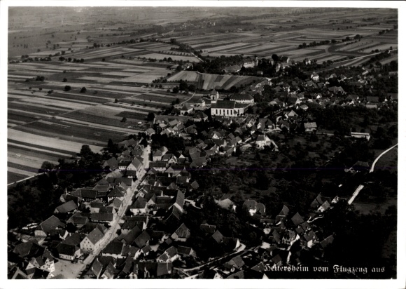 Postcard Heitersheim in the Black Forest, aerial photograph