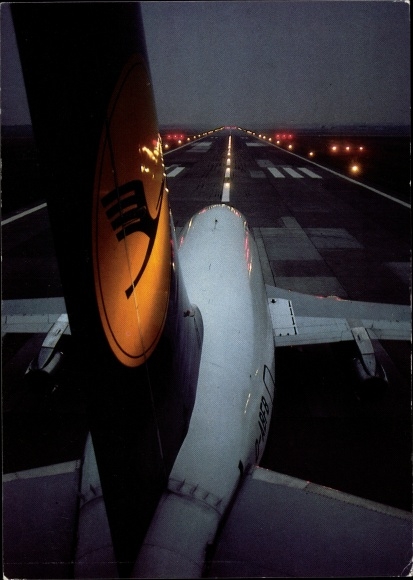 Ak Duitse passagiersvliegtuigen, Lufthansa, landingsbaan, D ABFB