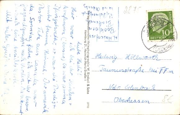 Postcard Bookholzberg Ganderkesee in Lower Saxony, youth home of the Bessarabian Community Association