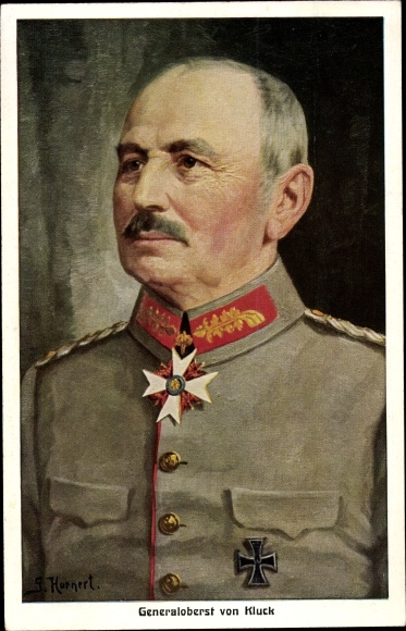 Artist PC Hornert, Generaloberst Alexander von Kluck, Pour le Mérite Order, portret