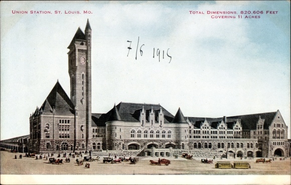 Briefkaart St.Louis Missouri de VS, Union Station