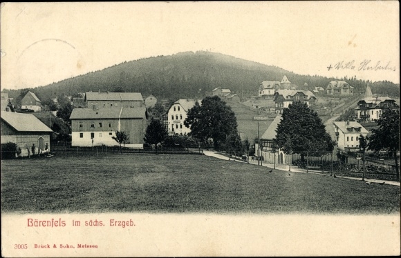 Postcard Bärenfels Altenberg in the Ore Mountains, view of the town