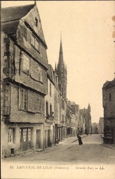 CPA Saint Pol de Léon Finistère, Grande Rue